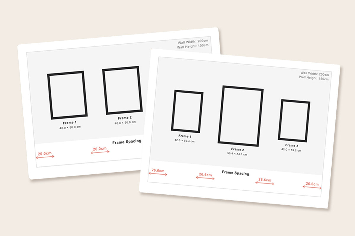 FREE Picture Frame Wall Hanging Calculator: Perfect Spacing for Your Gallery Wall