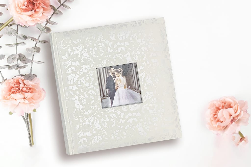 Lace Covered Wedding Gift Photo Album