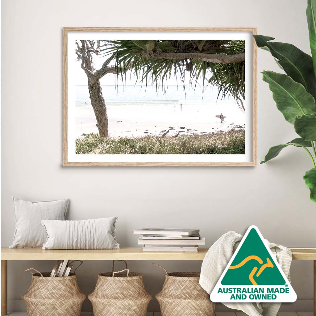 Noosa Beach Wall Art Prints – Australian-Made Timber Frames