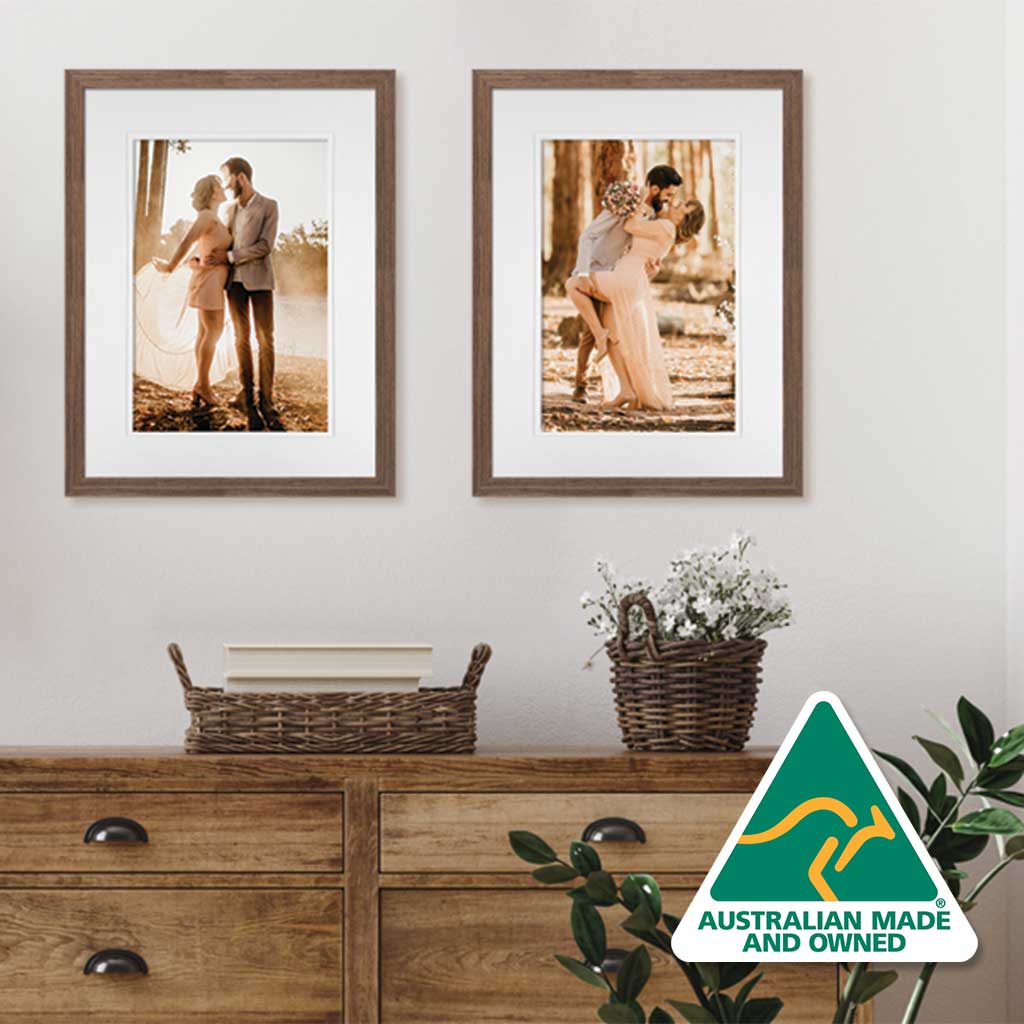 Chunky Oiled rustic wooden picture frames online, Australian made