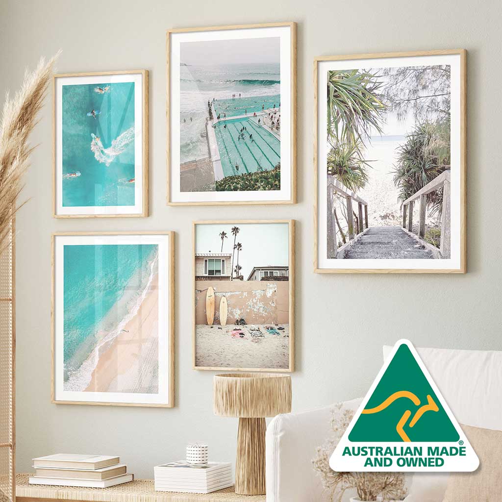Il tankevækkende lineær Profile Australia - Premium Framed Wall Art Prints - Australian Made