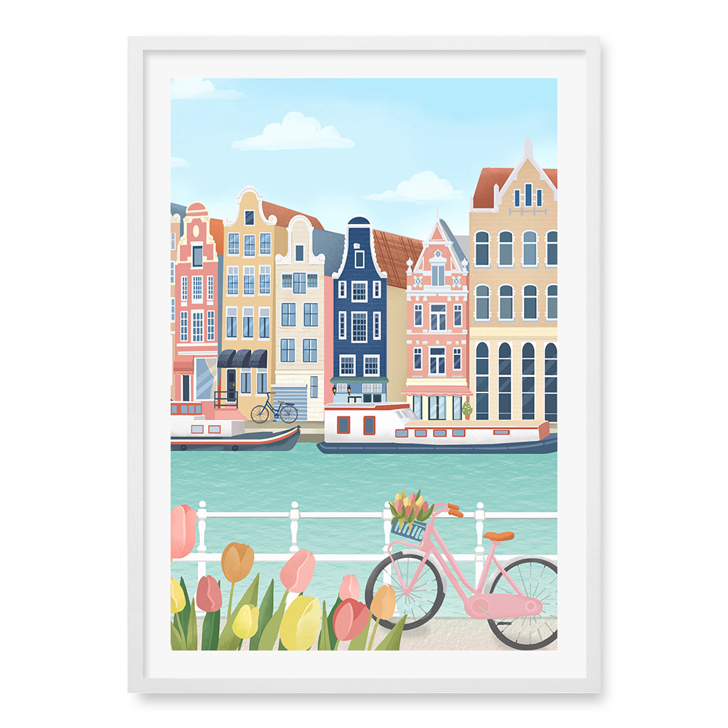 Amsterdam City Modern Wall Art Print by Petra Lizde