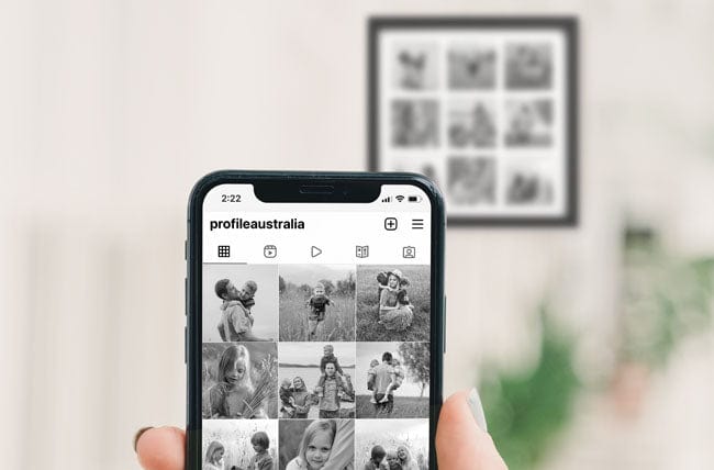 display your instagram photos in a collage photo frame