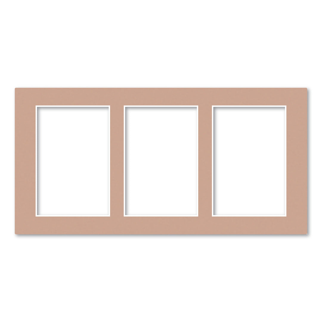 3 Window (4x6in) Collage Photo Mat Board Latte Brown Acid-Free Mat Board from our Mat Boards collection by Profile Products (Australia) Pty Ltd