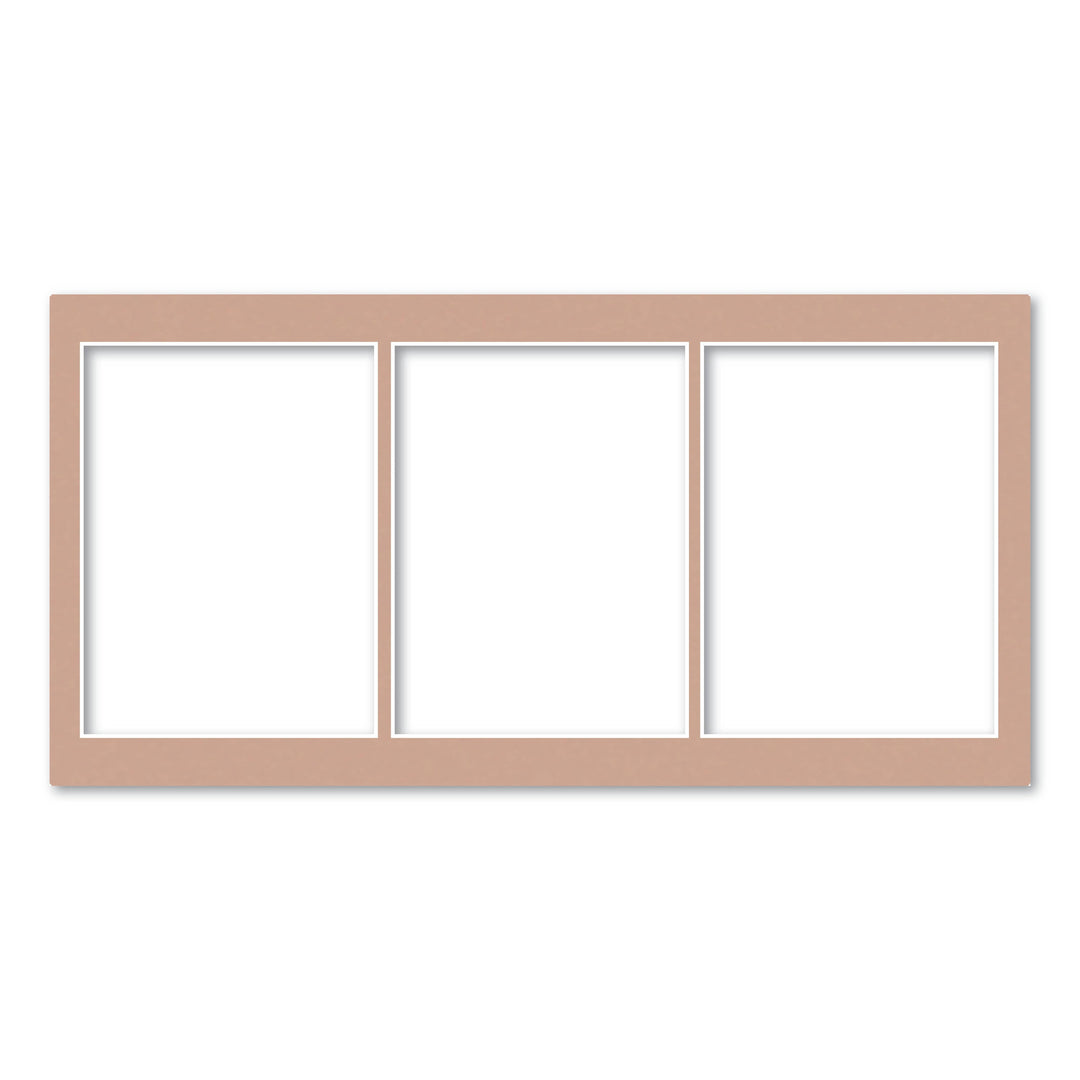 3 Window (6x8in) Collage Photo Mat Board Latte Brown Acid-Free Mat Board from our Mat Boards collection by Profile Products (Australia) Pty Ltd