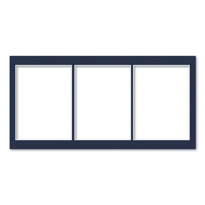 3 Window (6x8in) Collage Photo Mat Board Prussian Blue Acid-Free Mat Board from our Mat Boards collection by Profile Products (Australia) Pty Ltd