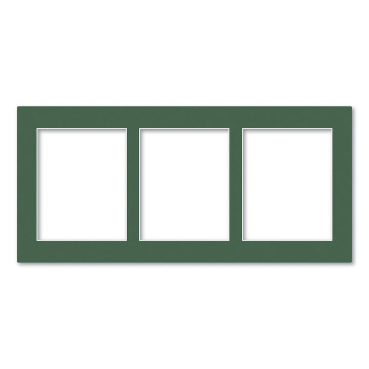 3 Window (8x10in) Collage Photo Mat Board Federation Green Acid-Free Mat Board from our Mat Boards collection by Profile Products (Australia) Pty Ltd
