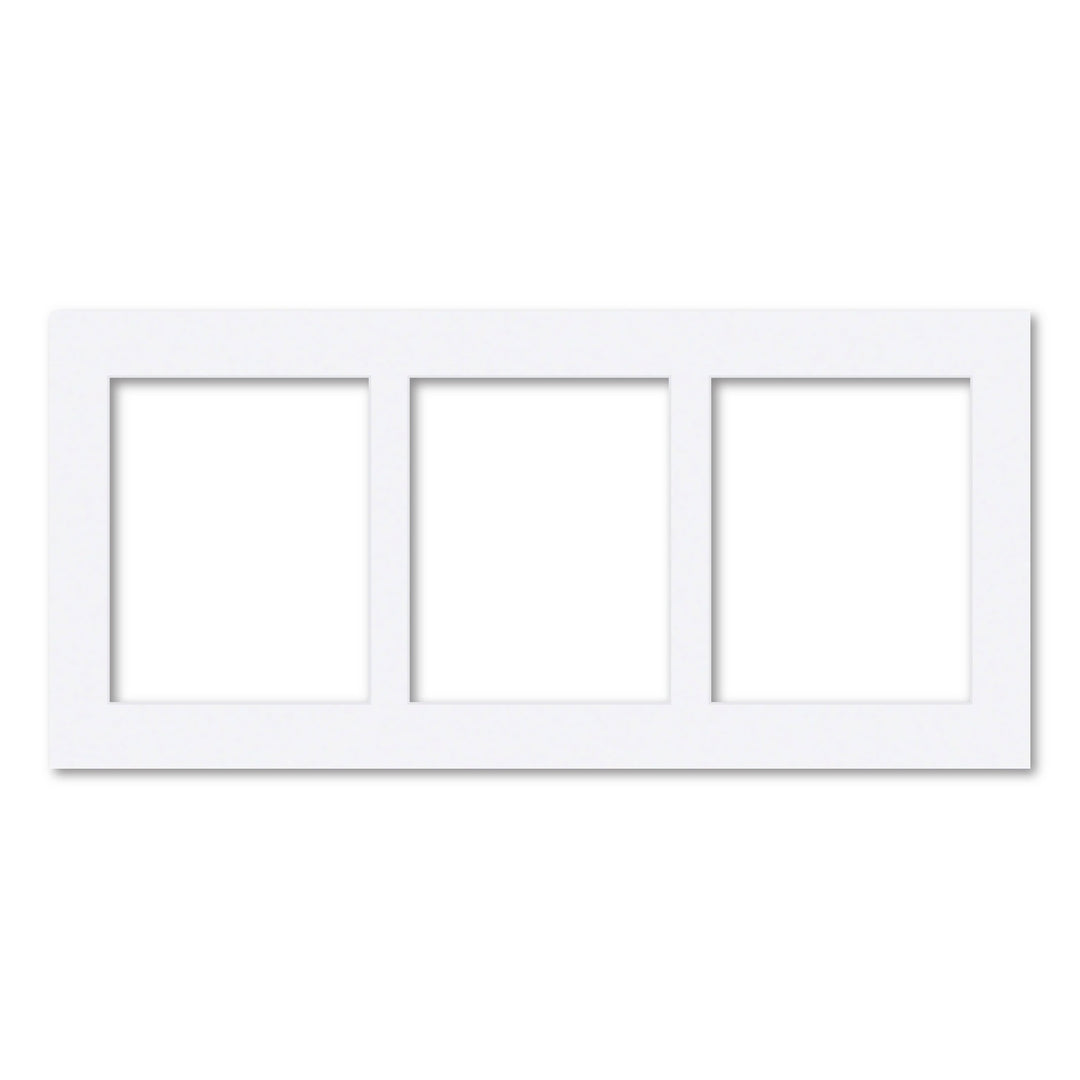 3 Window (8x10in) Collage Photo Mat Board Ultimate White Acid-Free Mat Board from our Mat Boards collection by Profile Products (Australia) Pty Ltd