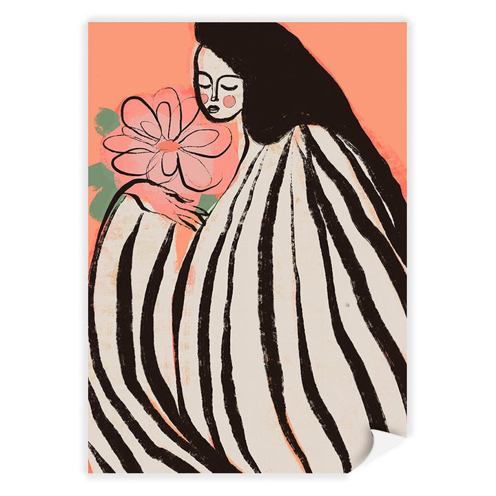 A Silent Moment Peach Modern Wall Art Print A4 (21 x 29.7cm) / Print Only / No Border from our Australian Made Framed Wall Art, Prints & Posters collection by Profile Products (Australia) Pty Ltd