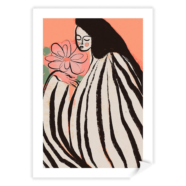 A Silent Moment Peach Modern Wall Art Print A4 (21 x 29.7cm) / Print Only / White Border from our Australian Made Framed Wall Art, Prints & Posters collection by Profile Products (Australia) Pty Ltd