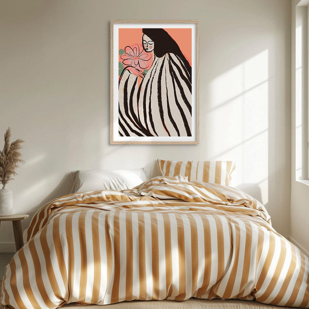 A Silent Moment Peach Modern Wall Art Print from our Australian Made Framed Wall Art, Prints & Posters collection by Profile Products (Australia) Pty Ltd