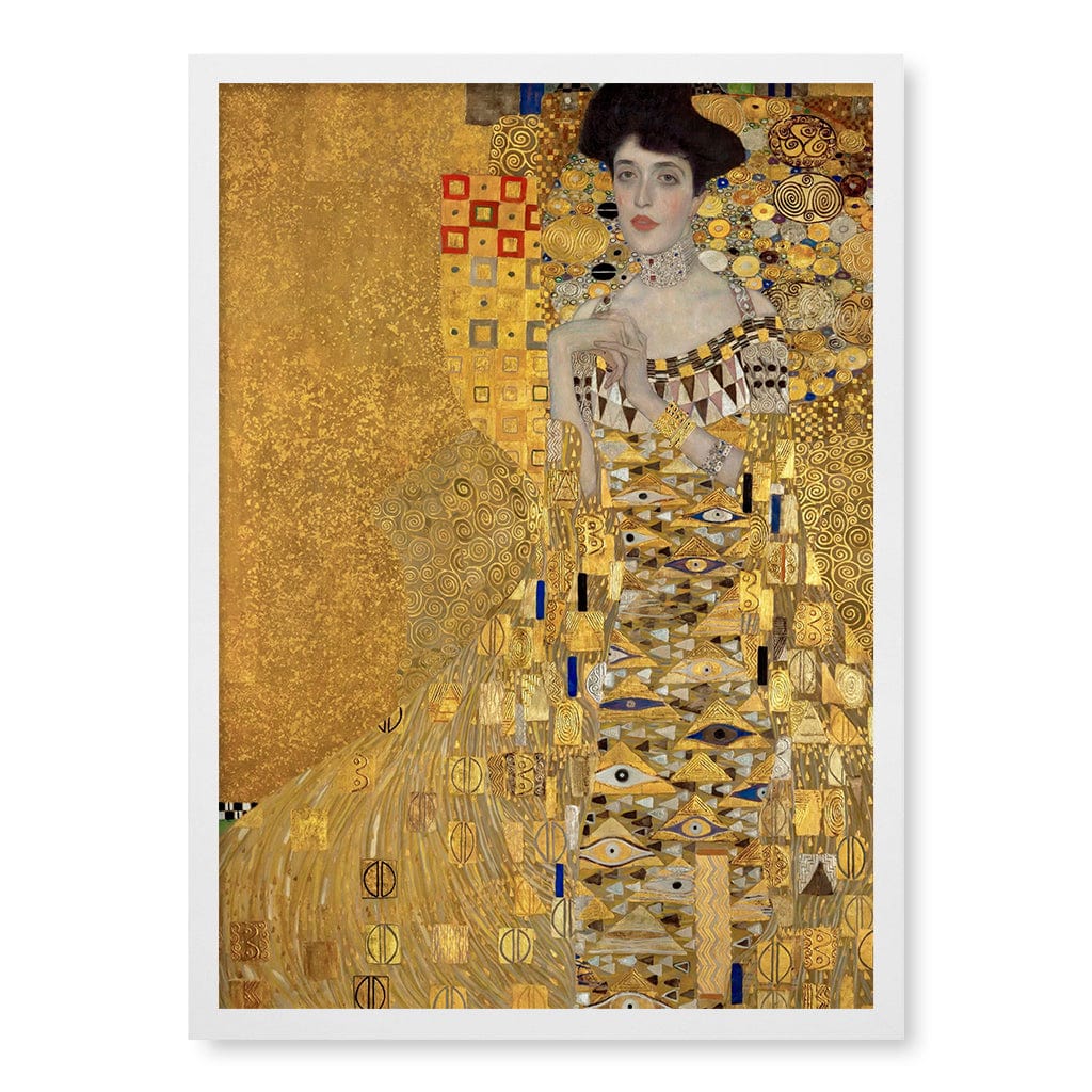 Adele Bloch Baur - Gustav Klimt Art Print A4 (21 x 29.7cm) / Matte White Frame / No Border from our Australian Made Framed Wall Art, Prints & Posters collection by Profile Products (Australia) Pty Ltd