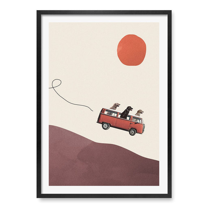 Adventure Journey Kids Wall Art Print A1 (59.4 x 84.1cm) / Matte Black Frame / White Border from our Australian Made Framed Wall Art, Prints & Posters collection by Profile Products (Australia) Pty Ltd