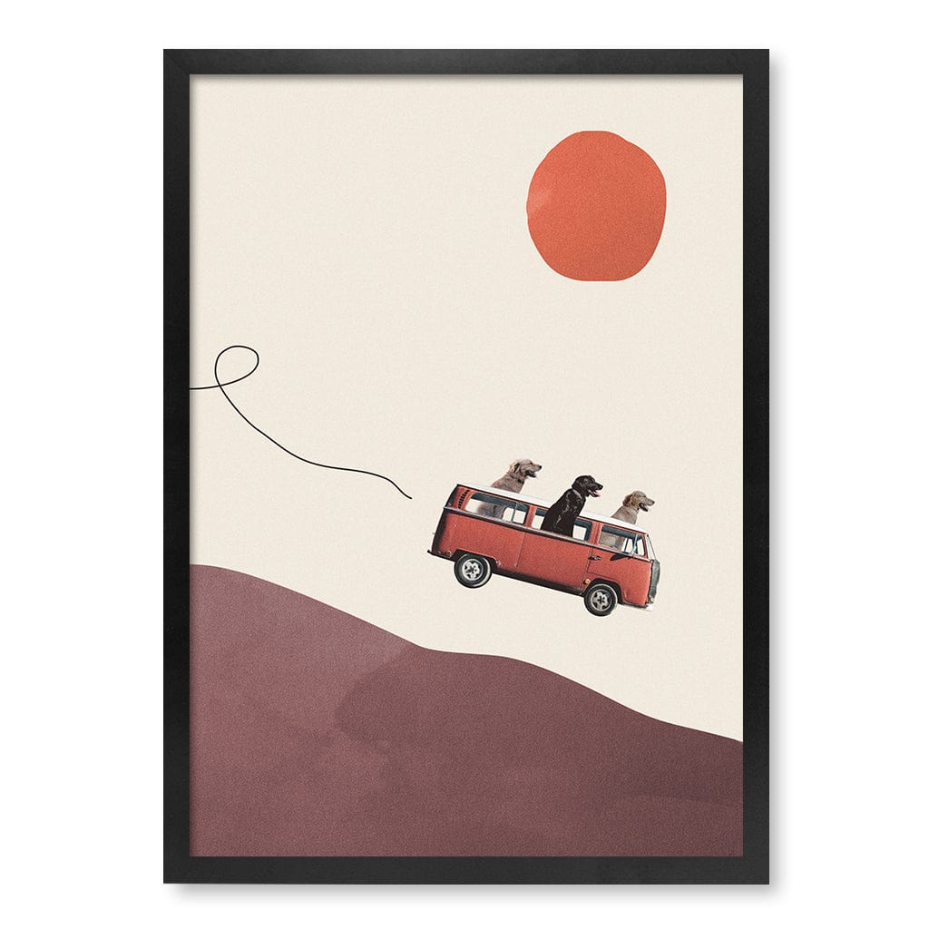 Adventure Journey Kids Wall Art Print A2 (42 x 59.4cm) / Matte Black Frame / No Border from our Australian Made Framed Wall Art, Prints & Posters collection by Profile Products (Australia) Pty Ltd