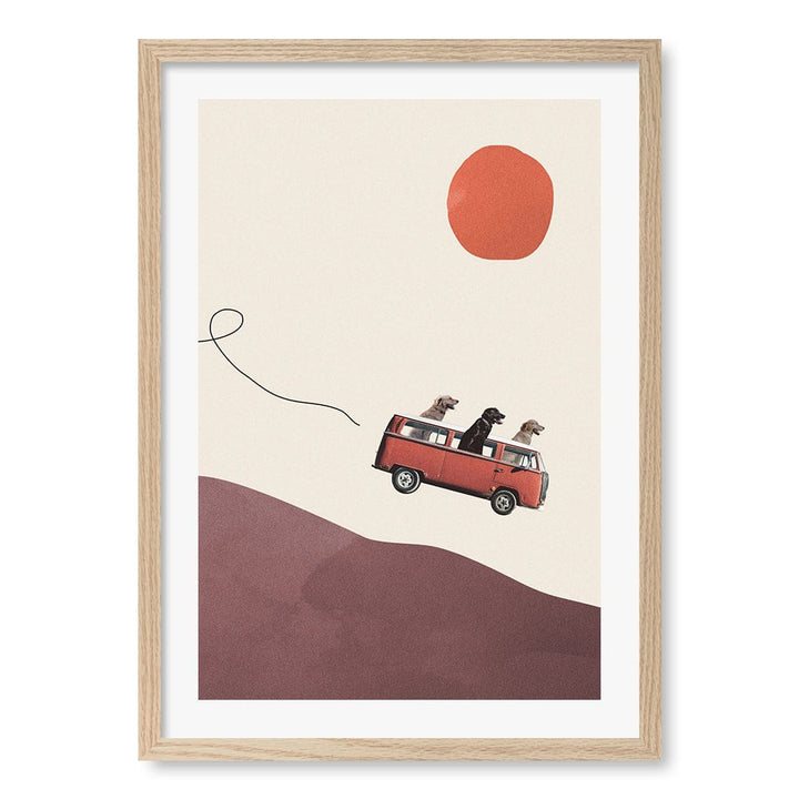 Adventure Journey Kids Wall Art Print A2 (42 x 59.4cm) / Natural Oak Frame / White Border from our Australian Made Framed Wall Art, Prints & Posters collection by Profile Products (Australia) Pty Ltd