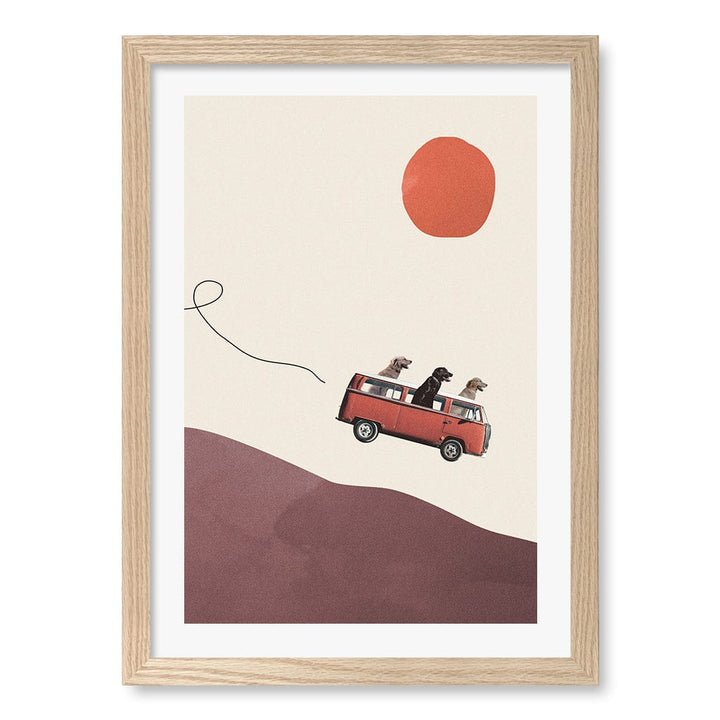 Adventure Journey Kids Wall Art Print A3 (29.7 x 42cm) / Natural Oak Frame / White Border from our Australian Made Framed Wall Art, Prints & Posters collection by Profile Products (Australia) Pty Ltd