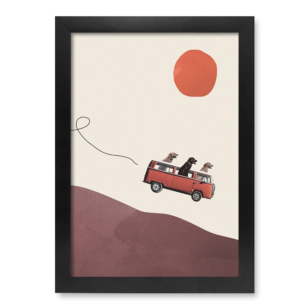 Adventure Journey Kids Wall Art Print A4 (21 x 29.7cm) / Matte Black Frame / No Border from our Australian Made Framed Wall Art, Prints & Posters collection by Profile Products (Australia) Pty Ltd