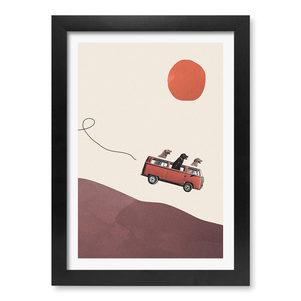 Adventure Journey Kids Wall Art Print A4 (21 x 29.7cm) / Matte Black Frame / White Border from our Australian Made Framed Wall Art, Prints & Posters collection by Profile Products (Australia) Pty Ltd