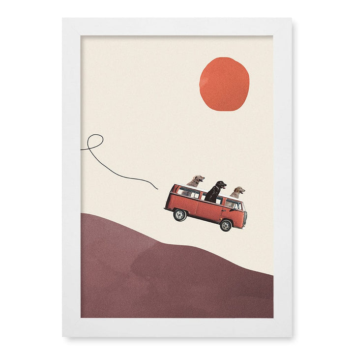 Adventure Journey Kids Wall Art Print A4 (21 x 29.7cm) / Matte White Frame / No Border from our Australian Made Framed Wall Art, Prints & Posters collection by Profile Products (Australia) Pty Ltd