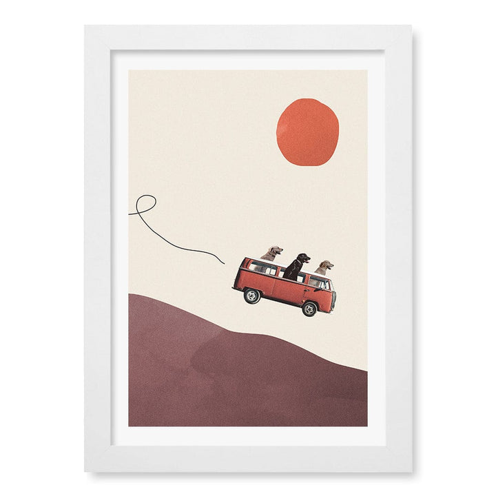 Adventure Journey Kids Wall Art Print A4 (21 x 29.7cm) / Matte White Frame / White Border from our Australian Made Framed Wall Art, Prints & Posters collection by Profile Products (Australia) Pty Ltd