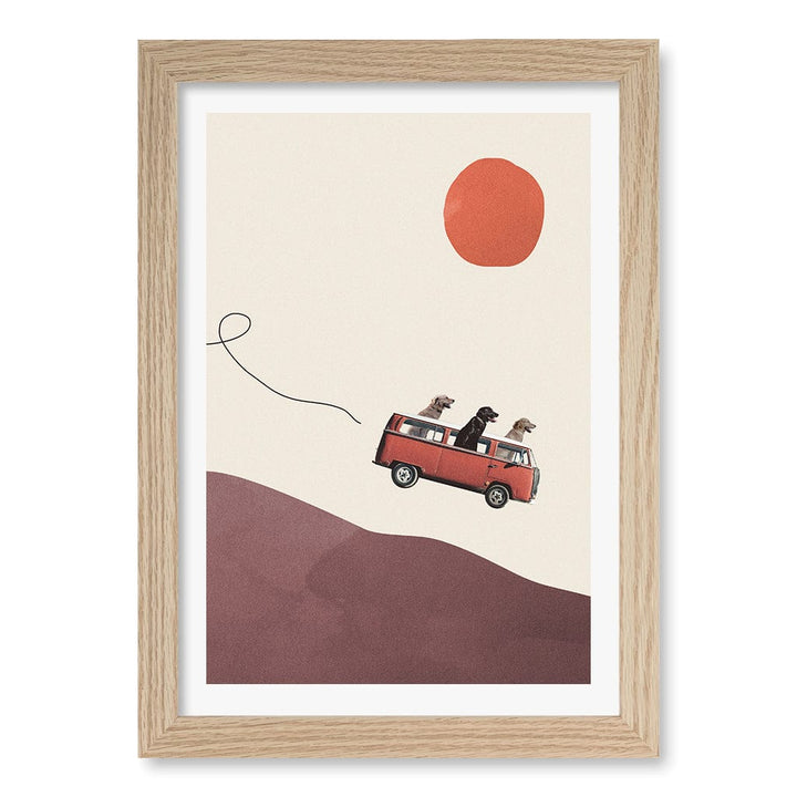 Adventure Journey Kids Wall Art Print A4 (21 x 29.7cm) / Natural Oak Frame / White Border from our Australian Made Framed Wall Art, Prints & Posters collection by Profile Products (Australia) Pty Ltd