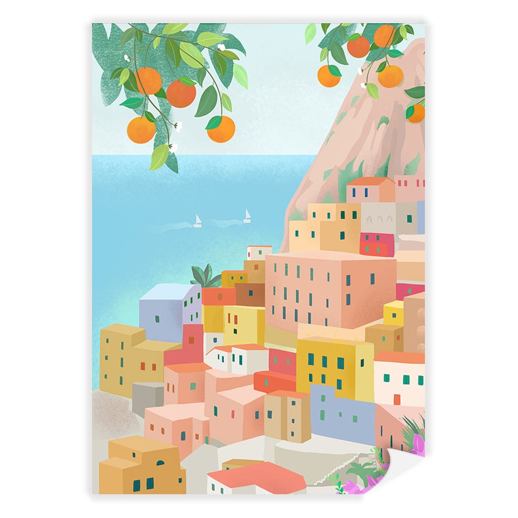 Amalfi Modern Wall Art Print by Petra Lizde A4 (21 x 29.7cm) / Print Only / No Border from our Australian Made Framed Wall Art, Prints & Posters collection by Profile Products (Australia) Pty Ltd