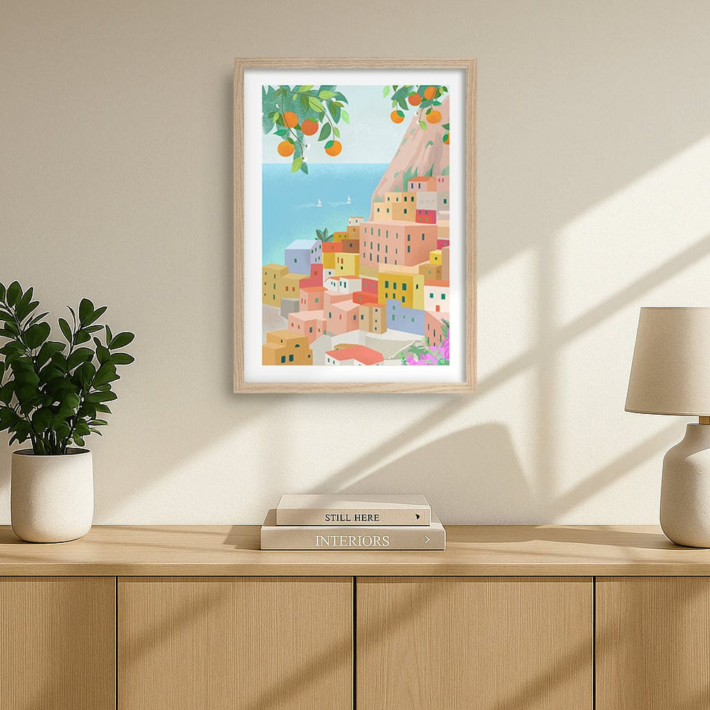 Amalfi Modern Wall Art Print by Petra Lizde from our Australian Made Framed Wall Art, Prints & Posters collection by Profile Products (Australia) Pty Ltd