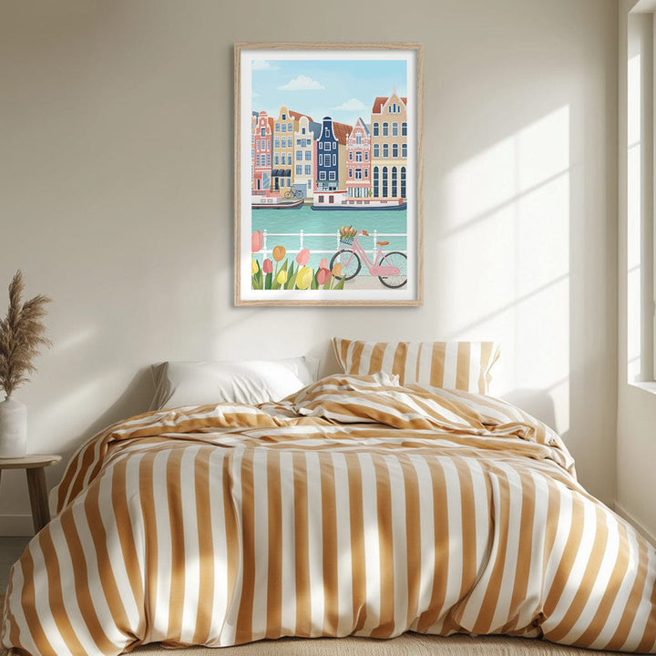Amsterdam City Modern Wall Art Print by Petra Lizde from our Australian Made Framed Wall Art, Prints & Posters collection by Profile Products (Australia) Pty Ltd