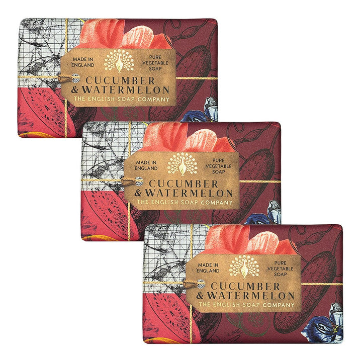 Anniversary Cucumber & Watermelon Soap Bar Bundle Pack (3 x 190g) – The English Soap Company from our Body & Bath collection by The English Soap Company
