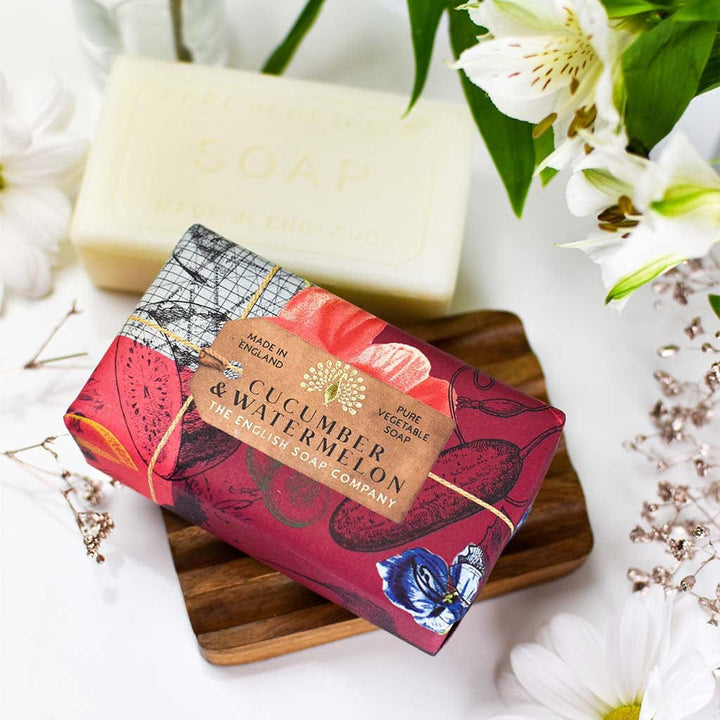 Anniversary Cucumber & Watermelon Soap Bar from our Luxury Bar Soap collection by The English Soap Company