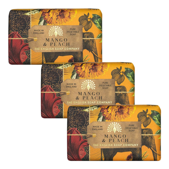 Anniversary Mango & Peach Soap Bar Bundle Pack (3 x 190g) – The English Soap Company from our Body & Bath collection by The English Soap Company