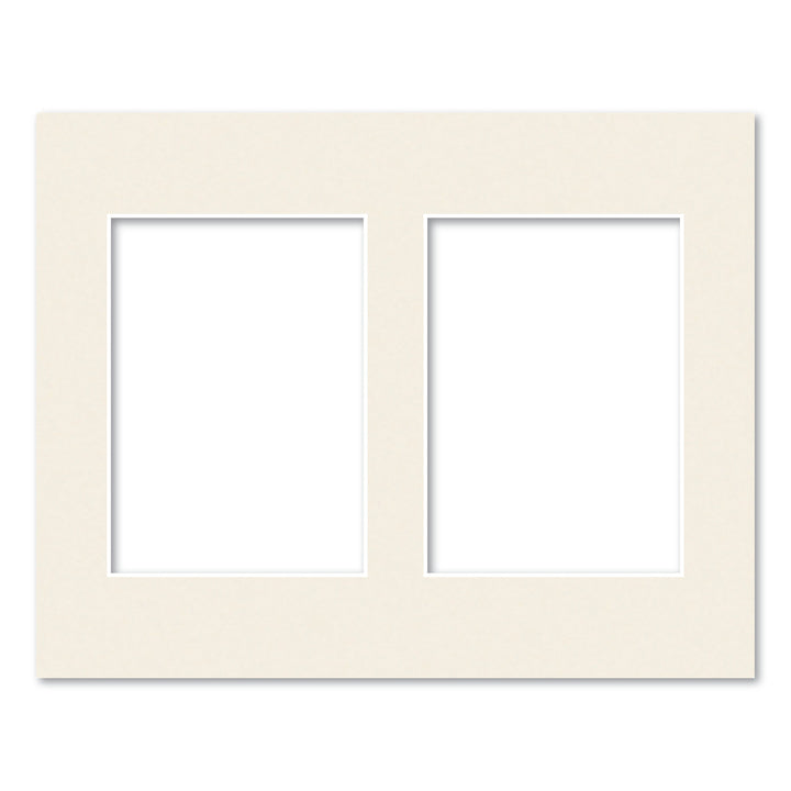 Antique White Acid-Free Mat Board 11x14in (27.9x35.5cm) to suit two 5x7in (13x18cm) images from our Mat Boards collection by Profile Products (Australia) Pty Ltd