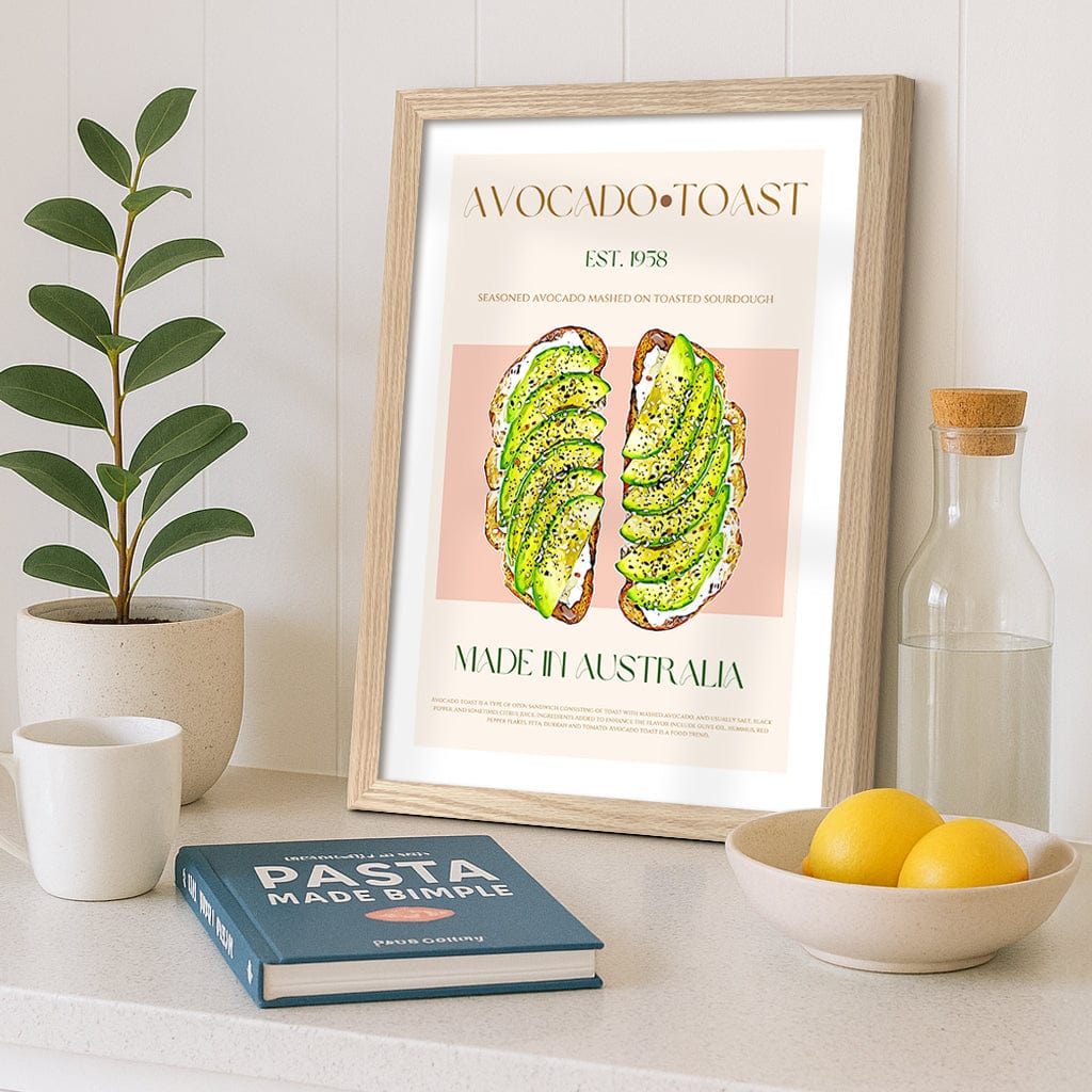 Avocado On Toast Modern Wall Art Print from our Australian Made Framed Wall Art, Prints & Posters collection by Profile Products (Australia) Pty Ltd