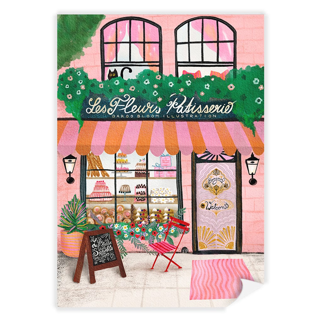 Bake Shop Front Modern Wall Art Print by Baroo Bloom A4 (21 x 29.7cm) / Print Only / No Border from our Australian Made Framed Wall Art, Prints & Posters collection by Profile Products (Australia) Pty Ltd
