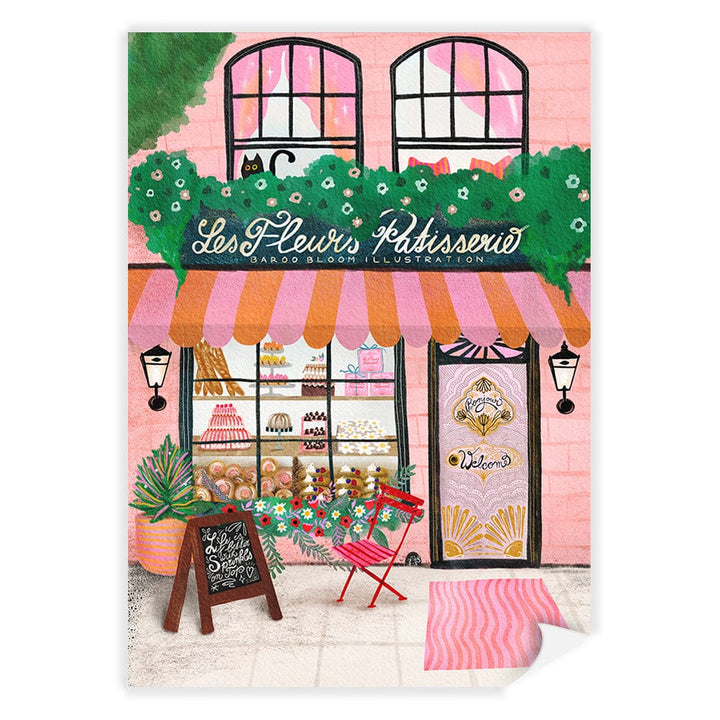 Bake Shop Front Modern Wall Art Print by Baroo Bloom A4 (21 x 29.7cm) / Print Only / No Border from our Australian Made Framed Wall Art, Prints & Posters collection by Profile Products (Australia) Pty Ltd