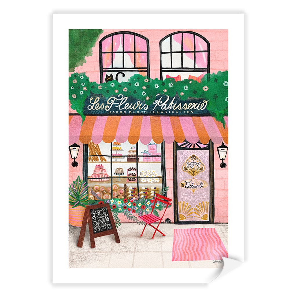 Bake Shop Front Modern Wall Art Print by Baroo Bloom A4 (21 x 29.7cm) / Print Only / White Border from our Australian Made Framed Wall Art, Prints & Posters collection by Profile Products (Australia) Pty Ltd