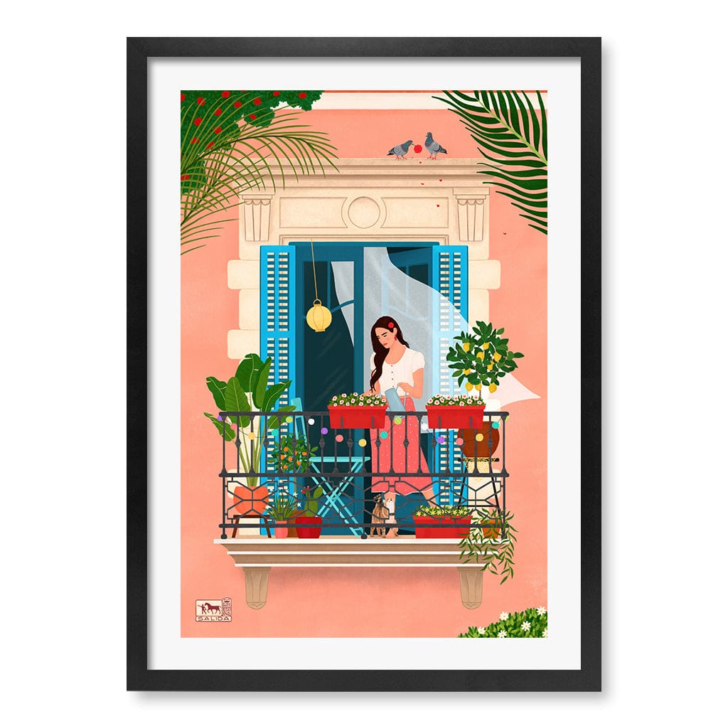 Barcelona Modern Wall Art Print A4 (21 x 29.7cm) / Matte Black Frame / White Border from our Australian Made Framed Wall Art, Prints & Posters collection by Profile Products (Australia) Pty Ltd