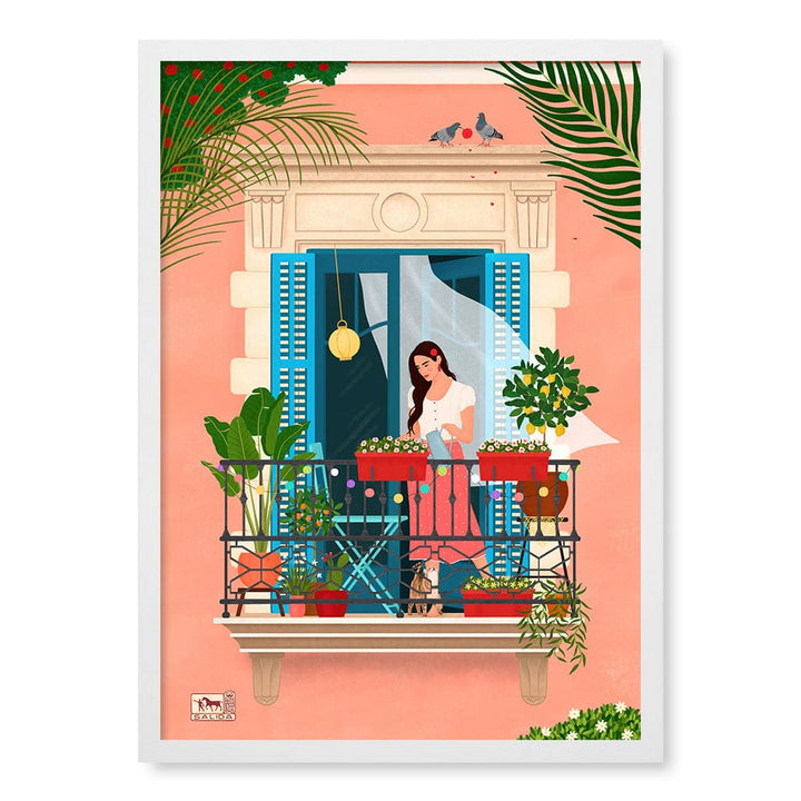 Barcelona Modern Wall Art Print A4 (21 x 29.7cm) / Matte White Frame / No Border from our Australian Made Framed Wall Art, Prints & Posters collection by Profile Products (Australia) Pty Ltd