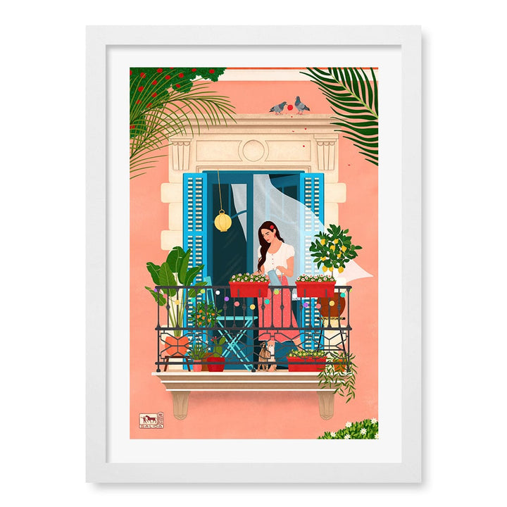 Barcelona Wall Art Print A3 (29.7 x 42cm) / Matte White Frame / White Border from our Australian Made Wall Art collection by Profile Australia