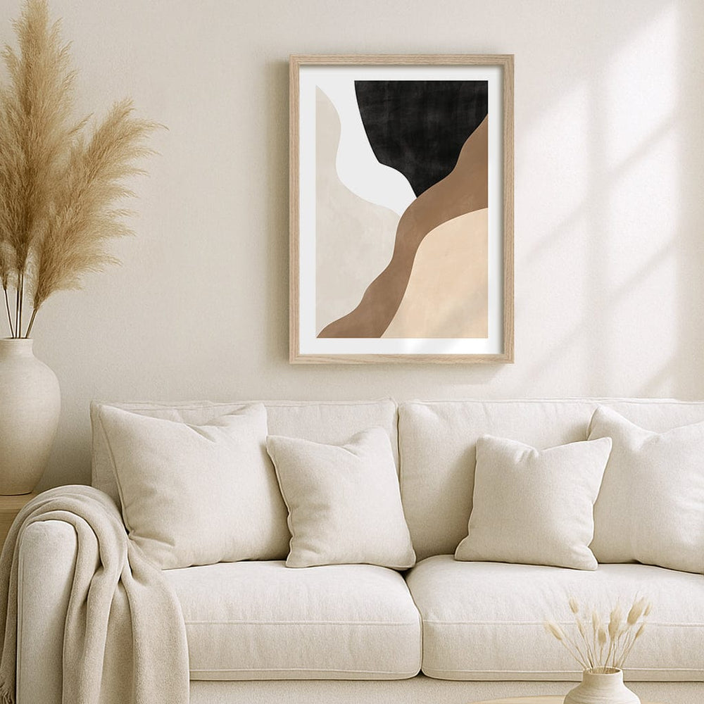 Beige And Brown 1 Abstract Wall Art Print from our Australian Made Framed Wall Art, Prints & Posters collection by Profile Products (Australia) Pty Ltd
