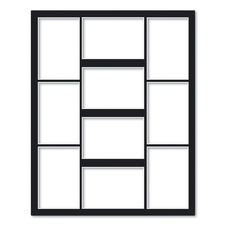 Black Acid-Free Mat Board 16x20in (40.6x50.8cm) to suit ten 4x6in (10x15cm) images from our Mat Boards collection by Profile Australia