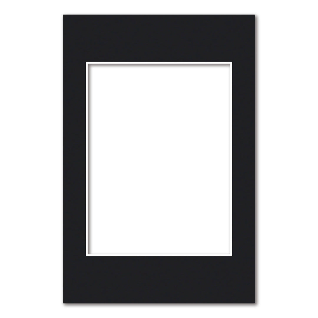 Black Acid-Free Mat Board 8x12in (20.3x30.5cm) to suit 6x8in (15x20cm) image from our Mat Boards collection by Profile Australia