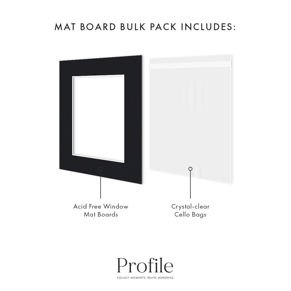 Bulk Mat Board Value Bundle - Black (100 Pack) from our Mat Boards collection by Profile Products (Australia) Pty Ltd