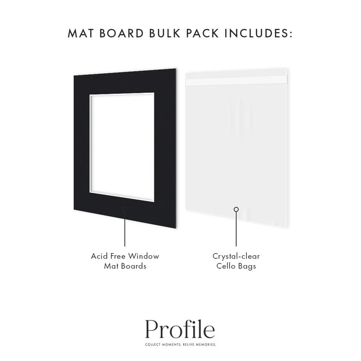 Bulk Mat Board Value Bundle - Black (100 Pack) from our Mat Boards collection by Profile Products (Australia) Pty Ltd