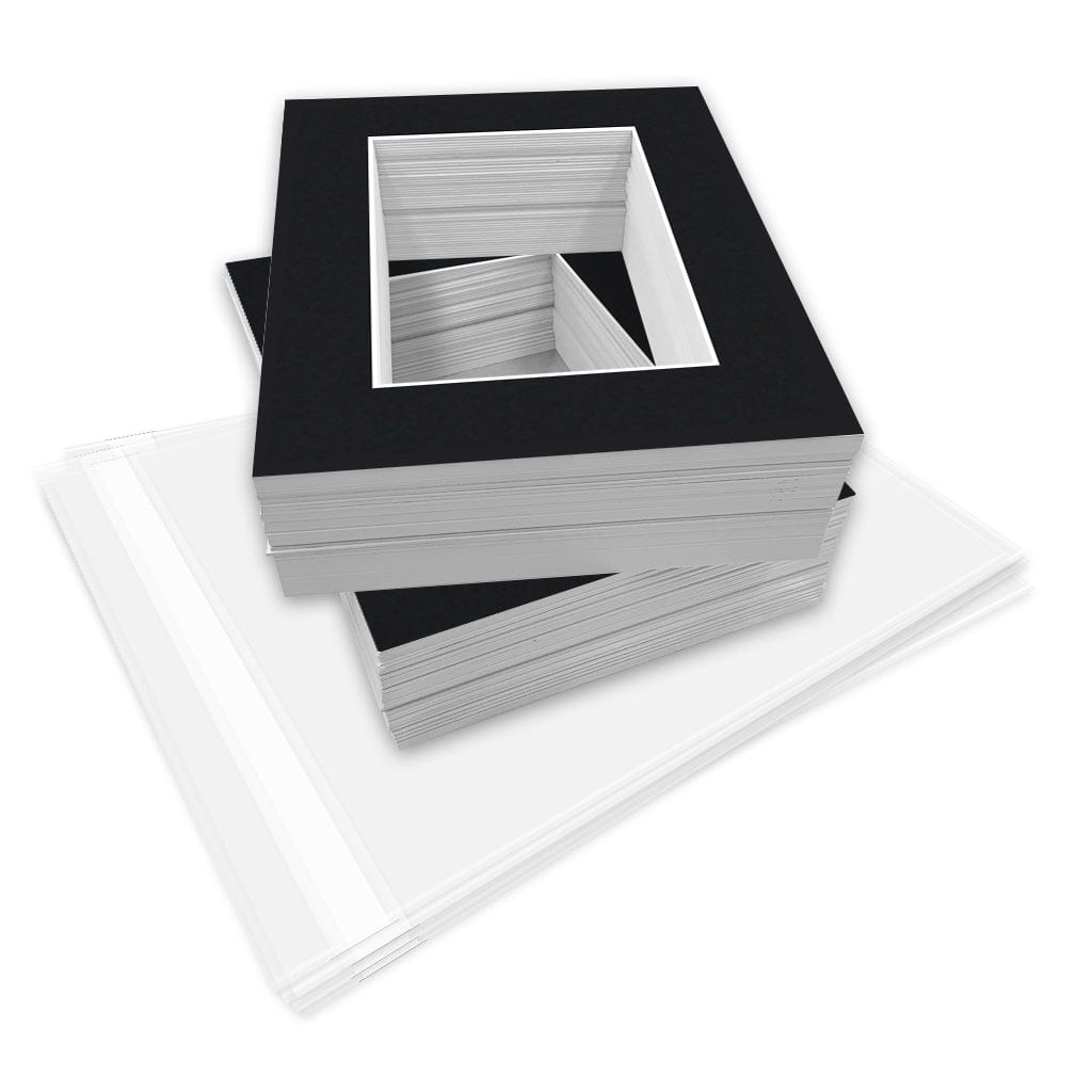 Bulk Mat Board Value Bundle - Black (100 Pack) from our Mat Boards collection by Profile Products (Australia) Pty Ltd