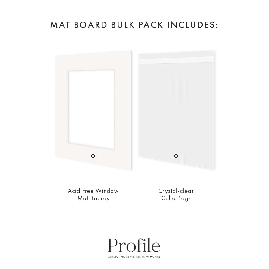 Bulk Mat Board Value Bundle - Ice White (100 Pack) from our Mat Boards collection by Profile Products (Australia) Pty Ltd