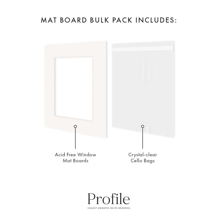 Bulk Mat Board Value Bundle - Ice White (100 Pack) from our Mat Boards collection by Profile Products (Australia) Pty Ltd