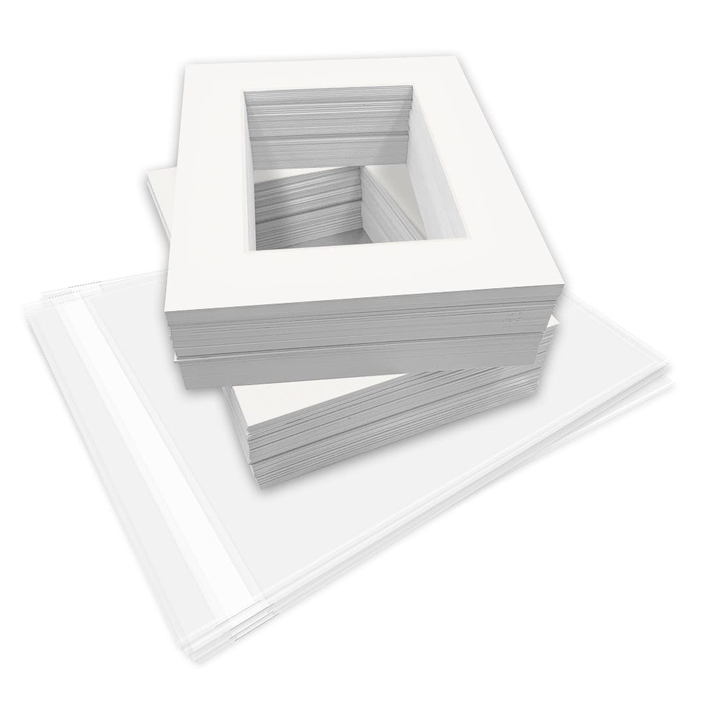 Bulk Mat Board Value Bundle - Ice White (100 Pack) from our Mat Boards collection by Profile Products (Australia) Pty Ltd