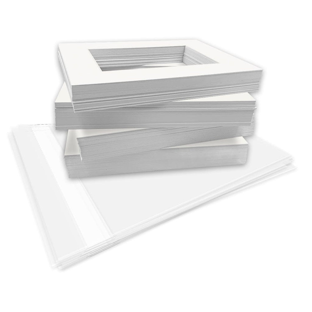 Bulk Mat Board Value Bundle - Ice White (100 Pack) from our Mat Boards collection by Profile Products (Australia) Pty Ltd