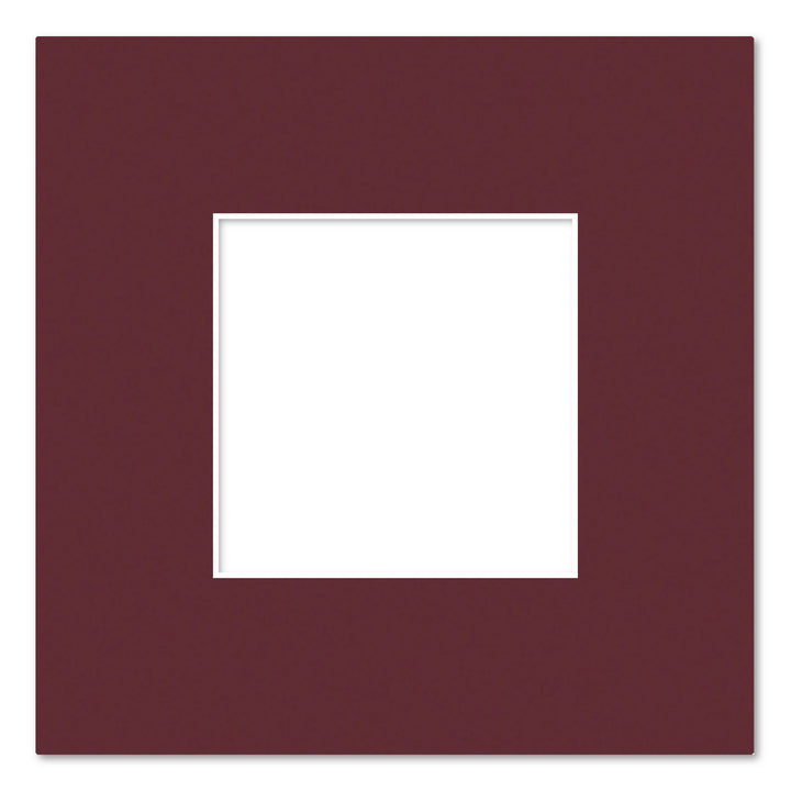 Burgundy Maroon Acid-Free Mat Board 10x10in (25.4x25.4cm) to suit 5x5in (13x13cm) from our Mat Boards collection by Profile Products (Australia) Pty Ltd